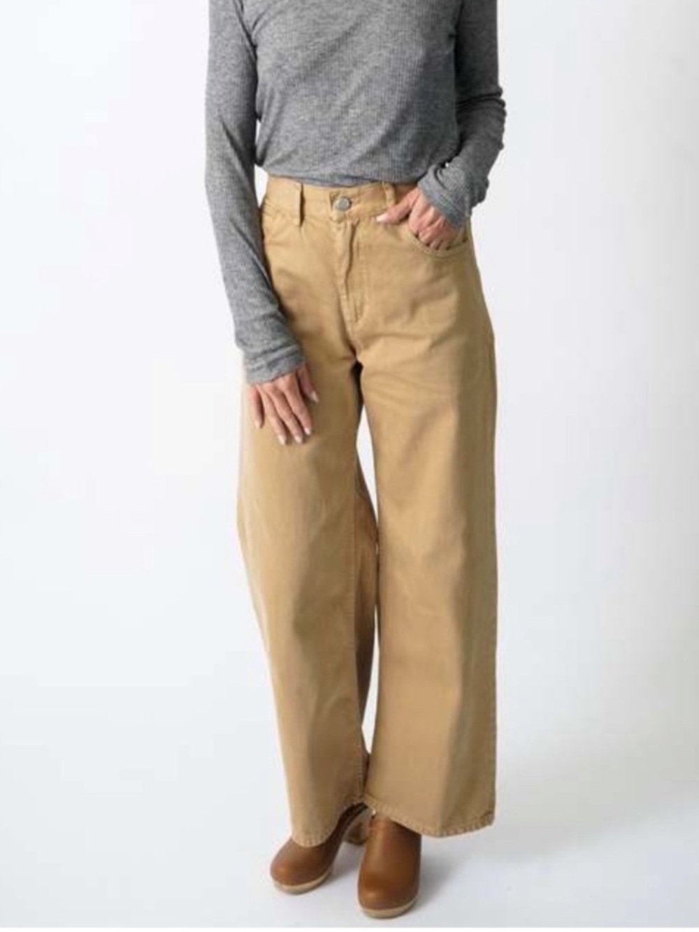 Rachel Comey Wide Leg Puerto Pants Camel Tan Size 8 Quiet Luxury Designer Casual